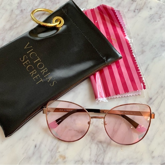 ? NEW Victoria’s Secret Pink Oversized Metallic Colorblock Cat-Eye Sunglasses main image 4